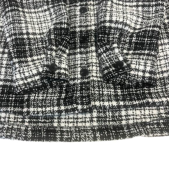 NWT LBLC The Label Pamela Black White Plaid Button-Up Shirt Jacket Shacket Sz L - Picture 7 of 11